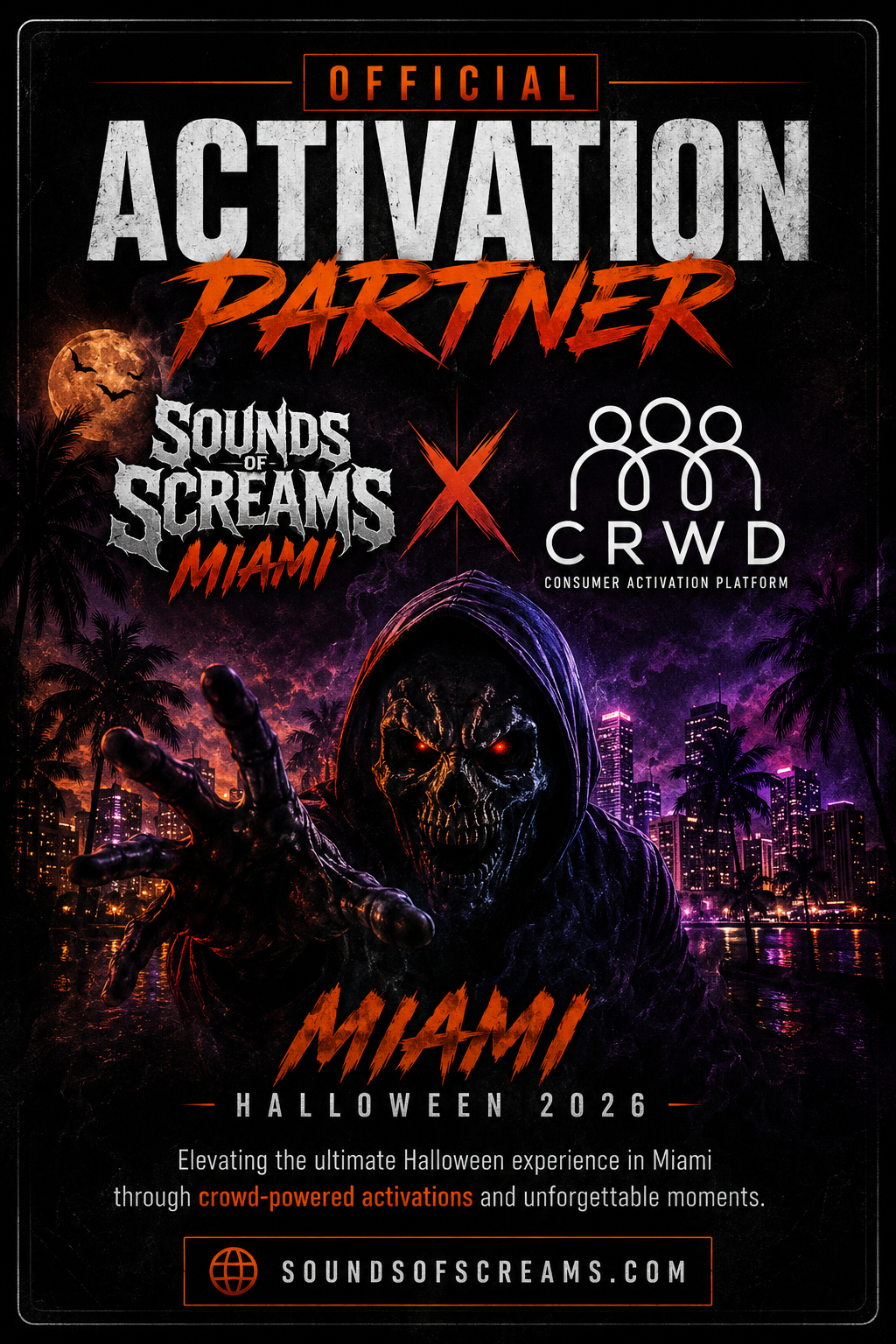 Sounds of Screams Miami × CRWD — Official Activation Partner, Halloween 2026