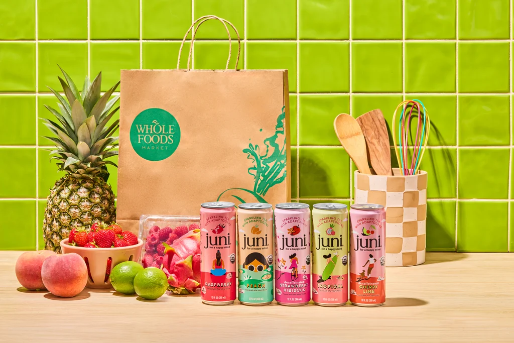 Juni sparkling tea at Whole Foods
